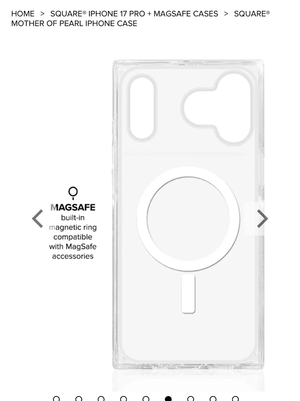 Square® Mother of Pearl iPhone Case in Iridescent White